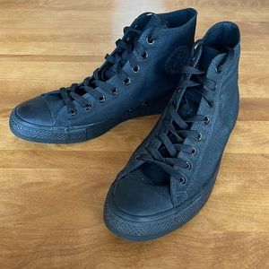 Converse chuck taylor high top all star, black monochrome, size 10